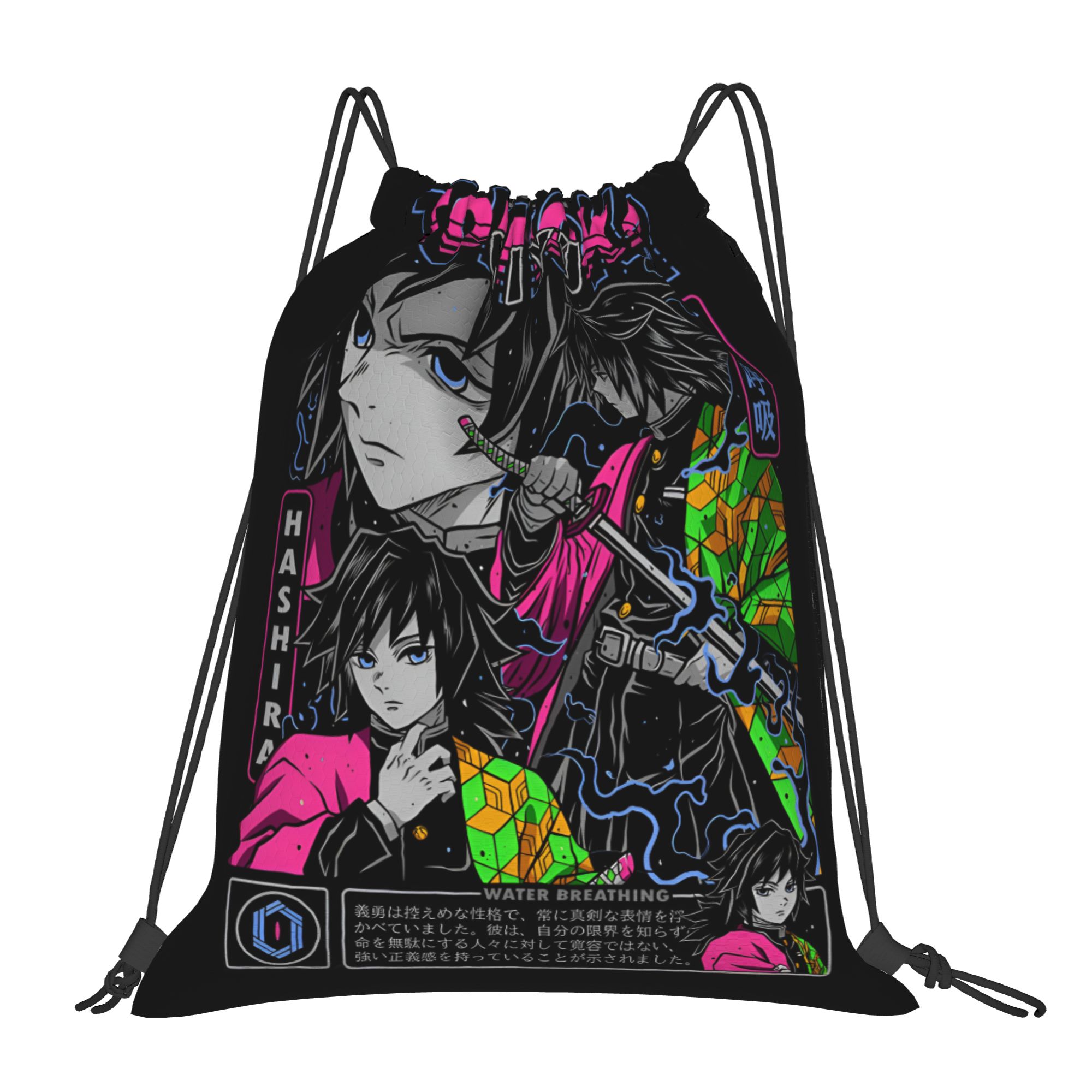 Drawstring Gym Bag - Bolsa com cordão personalizada Demon Slayers,