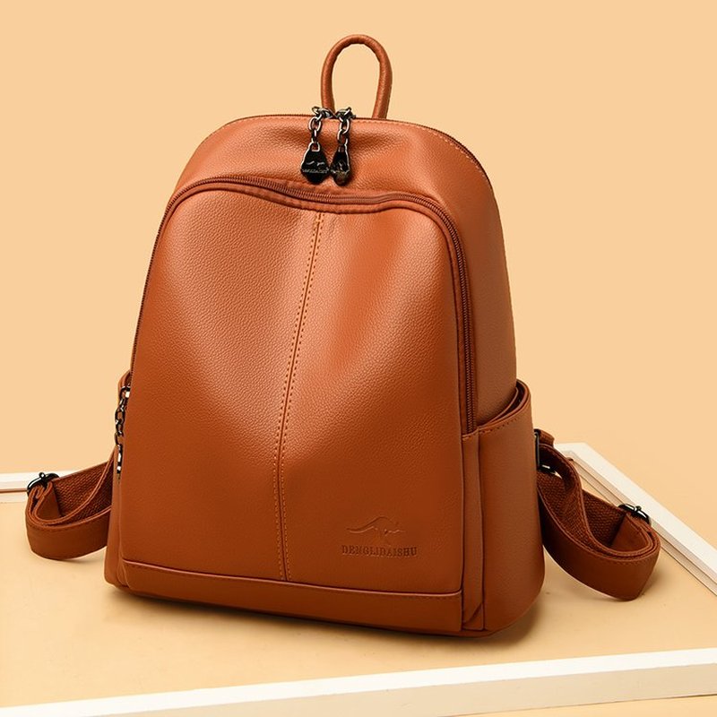 Novas Mochilas de Viagem de Gr - Leather Backpack Vintage avaliação e preço